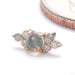 Belle Press-fit End in 14k Yellow Gold with Australian Opal and Diamond from Oracle