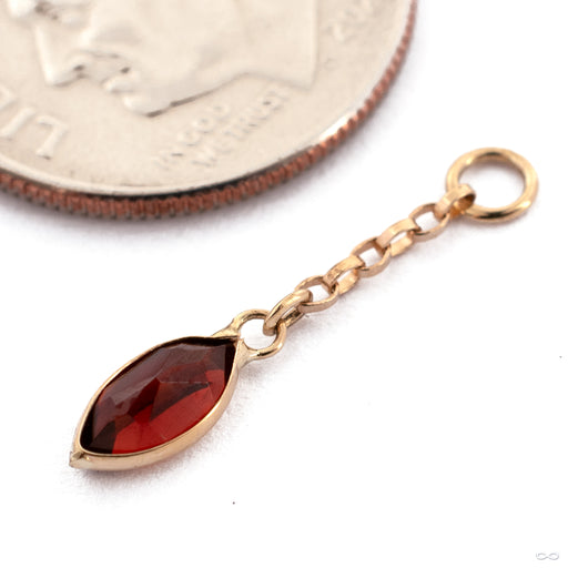 Belleza Charm in 14kYellow Gold with Garnet from Hialeah