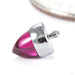Bezel-set Bullet-cut Cabochon Threaded End in Stainless Steel from Anatometal in garnet