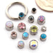 Captive Gem Bead in Titanium from Industrial Strength in assorted colors