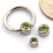 Captive Gem Bead in Titanium from Industrial Strength with paradise green