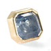 Bezel-set Faceted Gem Press-fit End in Gold from Mettle and Silver in yellow gold with madagascar sapphire