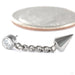 Bezel Spear Dangle Press-fit End in Titanium from NeoMetal in clear cz long