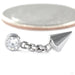 Bezel Spear Dangle Press-fit End in Titanium from NeoMetal in clear cz medium