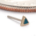 Bitty Toned Tryangle Press-fit End in 14k Yellow Gold with Moody Teal Enamel from Pupil Hall