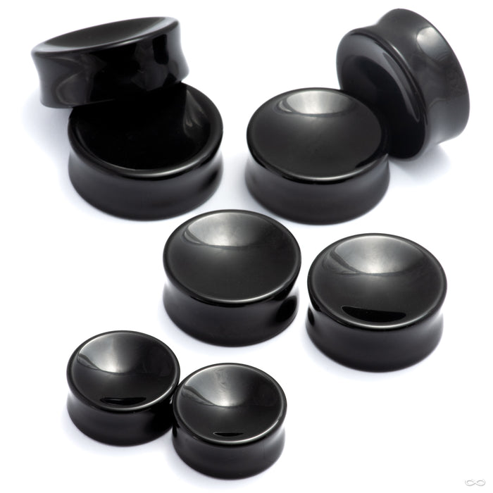 Black Obsidian Plugs & Eyelets from Diablo Organics in assorted sizes