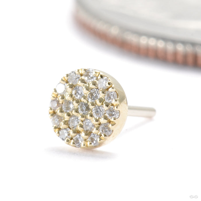 Blair Press-fit End in Gold from Modern Mood with diamonds in yellow gold