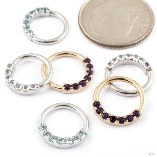 Blaze 7 Seam Ring in Gold from BVLA in assorted materials with various stones