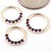 Blaze 7 Seam Ring in Gold from BVLA in 14k Yellow Gold with Amethyst in assorted sizes