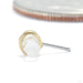 Bound by Love Press-fit End in Gold from Quetzalli with clear quartz side view