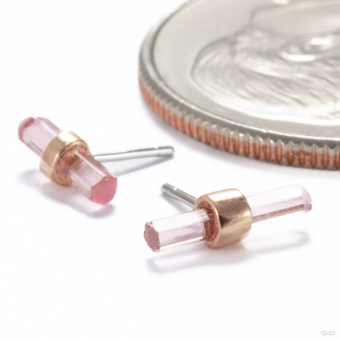 Bound by Love Press-fit End in 14k Rose Gold with Pink Tourmaline from Quetzalli group photo