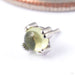 Cab Prong Press-fit End in Gold from BVLA in 14k White Gold with Peridot