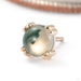 Cab Prong Press-fit End in 14k Yellow Gold with Moss Agate from BVLA