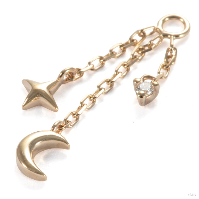 Cassiopeia Charm in 14k Yellow Gold with Diamond from Modern Mood