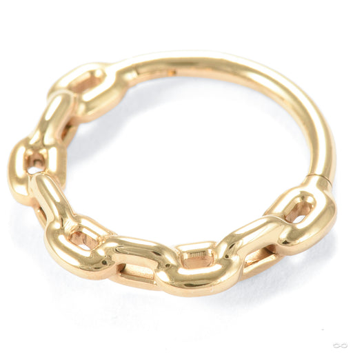 Chain Link Clicker in Titanium from Tawapa in gold bonded titanium