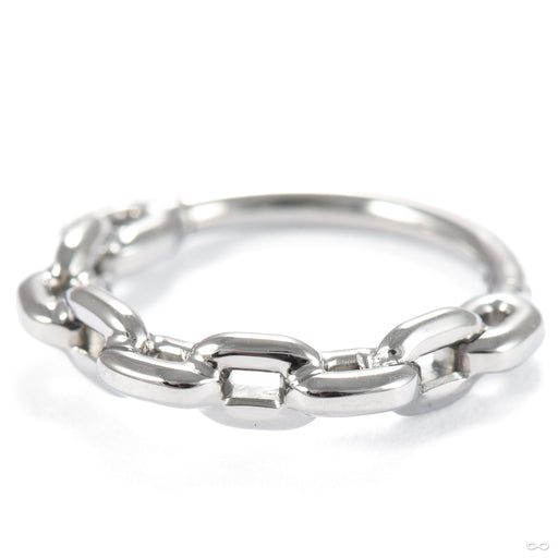 Chain Link Clicker in Titanium from Tawapa high polish detail