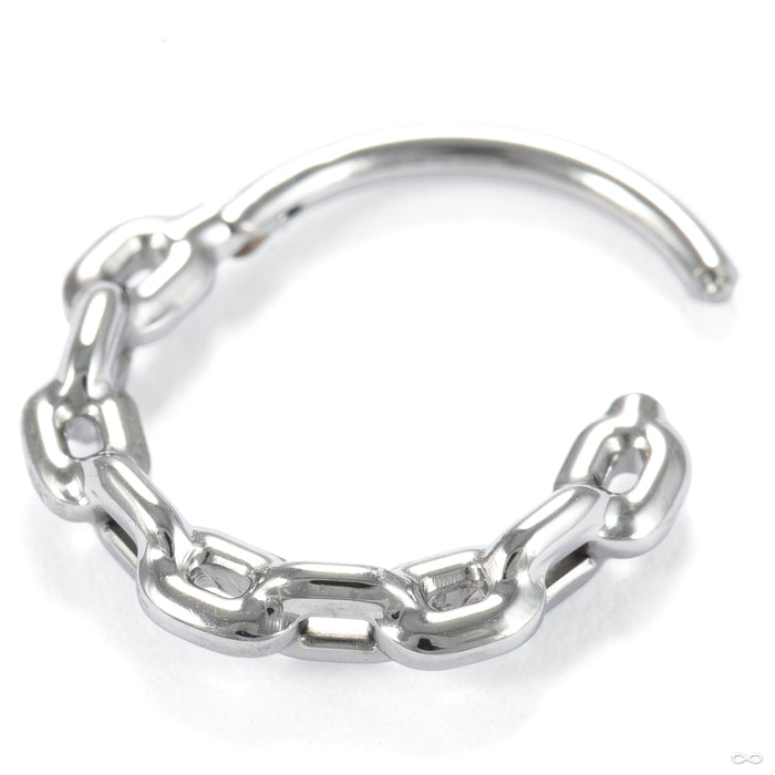Chain Link Clicker in Titanium from Tawapa high polish detail