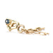 Chained Pedestal Press-fit End in Gold from Sacred Symbols with blue sapphire