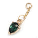 Chained Prong-set Pear Charm in 14k Yellow Gold with Green Tourmaline from Sacred Symbols
