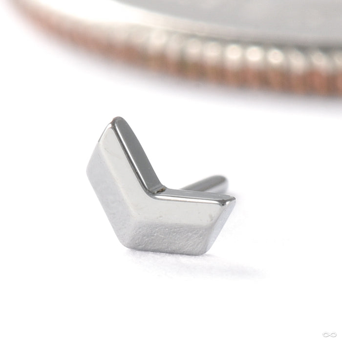 Chevron Press-fit End in Titanium from NeoMetal in high polish 3mm