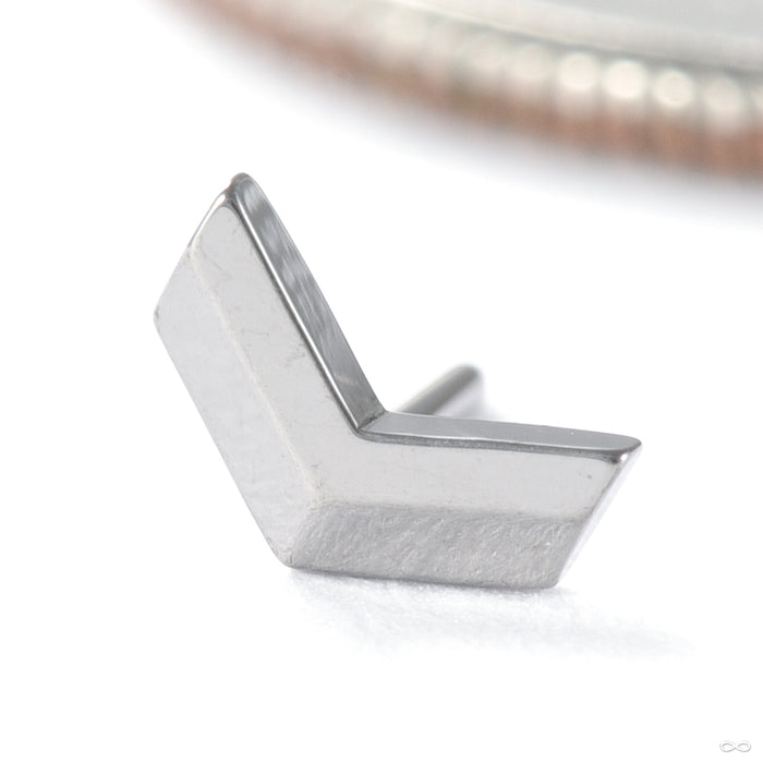 Chevron Press-fit End in Titanium from NeoMetal in high polish 4mm