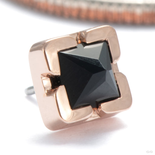 Chroma Press-fit End in 14k Rose Gold with Black Onyx from Tether Jewelry