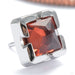 Chroma Press-fit End in 14k White Gold with Garnet from Tether Jewelry