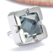 Chroma Press-fit End in 14k White Gold with Montana Sapphire from Tether Jewelry