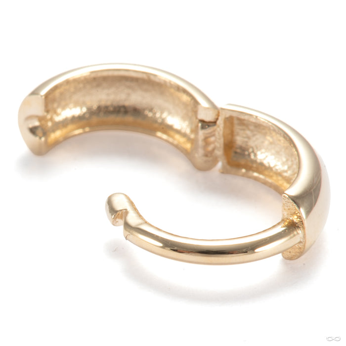 Classic Clicker in 14k Yellow Gold from Ember Body Jewelry open