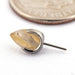 Claw-set Bullet-cut Stone Press-fit End in Titanium from People’s Jewelry in 14g/12g Rutilated Quartz 4mm