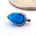 Claw-set Bullet-cut Opal Threaded End in Titanium from People’s Jewelry 14g/12g Blue Opal