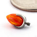 Claw-set Bullet-cut Opal Threaded End in Titanium from People’s Jewelry 14g/12g Orange Opal