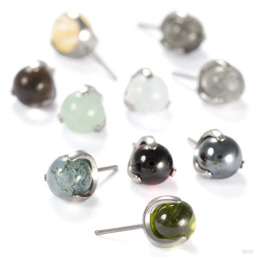 Claw-set Stone Press-fit End in Titanium from People's Jewelry in various materials
