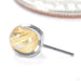 Claw-set Stone Press-fit End in Titanium from People's Jewelry in rutilated quartz