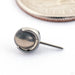 Claw-set Stone Press-fit End in Titanium from People's Jewelry in smoky quartz