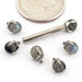 Claw-set Stone Threaded End in Titanium from People’s Jewelry with assorted stones