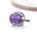 Claw-set Stone Threaded End with Amethyst in Titanium 3mm from People’s Jewelry