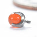 Claw-set Stone Threaded End with Carnelian in Titanium 3mm from People’s Jewelry