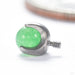Claw-set Stone Threaded End with Green Jade in Titanium 3mm from People’s Jewelry