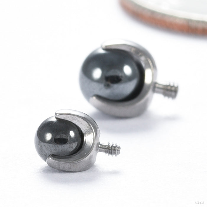 Claw-set Stone Threaded End with Hematite in Titanium from People’s Jewelry group photo