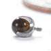Claw-set Stone Threaded End with Tiger Eye in Titanium 3mm from People’s Jewelry