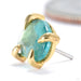 Claw-set Tourmaline Press-fit End in Gold from Quetzalli with green tourmaline