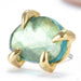 Claw-set Tourmaline Press-fit End in Gold from Quetzalli with green tourmaline
