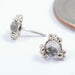Cleo Beaded Press-fit End in Gold from Pupil Hall in white gold with white topaz