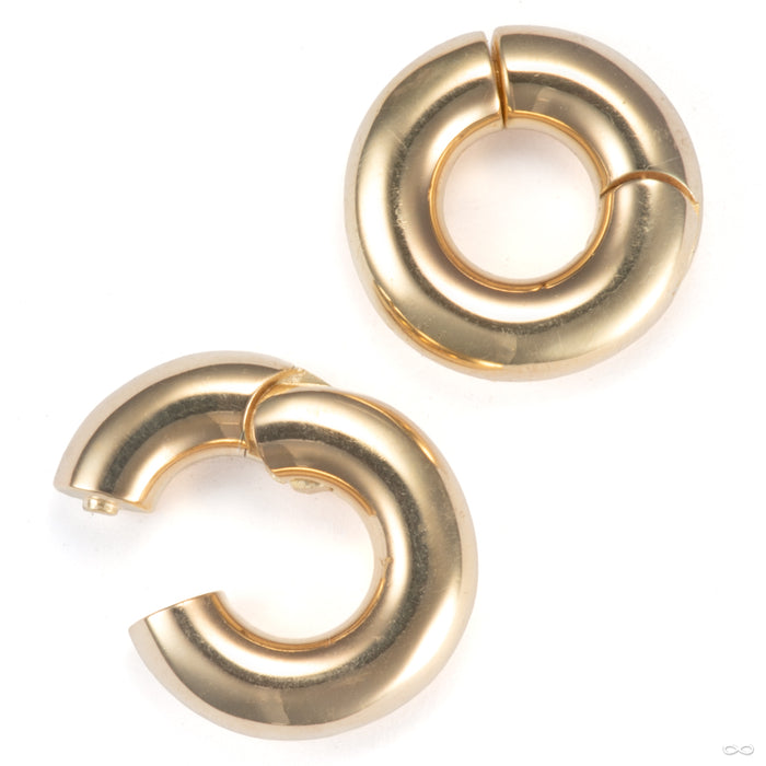 Clicker Weights Yellow Gold 2g from Symmetry Body Jewelry open
