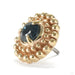 Clocktower Press-fit End in Gold from Sacred Symbols with blue sapphire