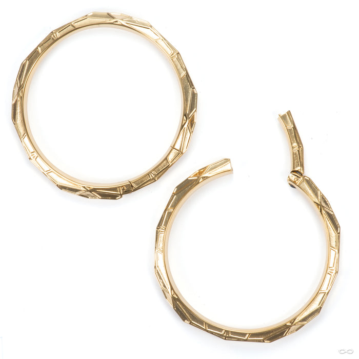 Coda Weights in Yellow Gold from Tether Jewelry open