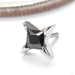 Corvin Press-fit End in 14k White Gold with Black CZ from Junipurr Jewelry