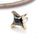 Corvin Press-fit End in 14k Yellow Gold with Black CZ from Junipurr Jewelry