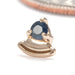 Cradle Press-fit End in 14k Yellow Gold with Blue Sapphire from Sacred Symbols